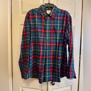 L.L. Bean Traditional Fit Flannel Men's Multicolor Plaid Shirt